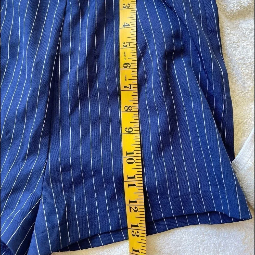 3/$25 SUPERDOWN High Waist Striped Navy Blue Shorts.Size S